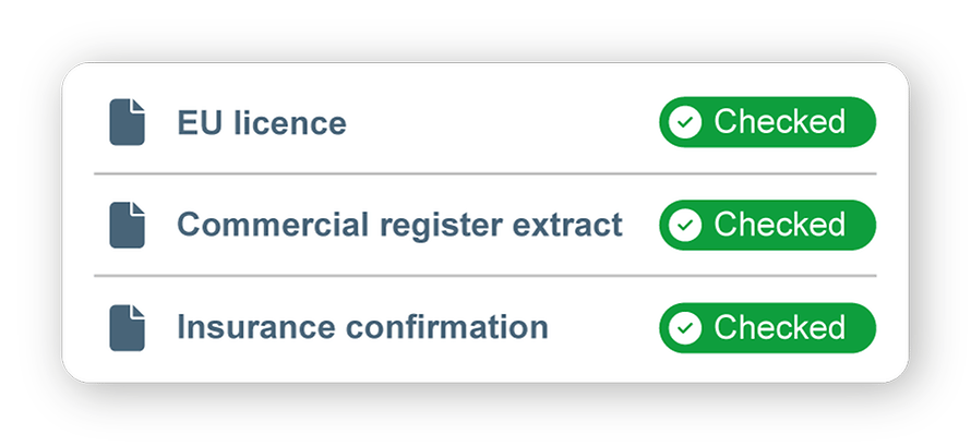 Business Partner Check cheklist