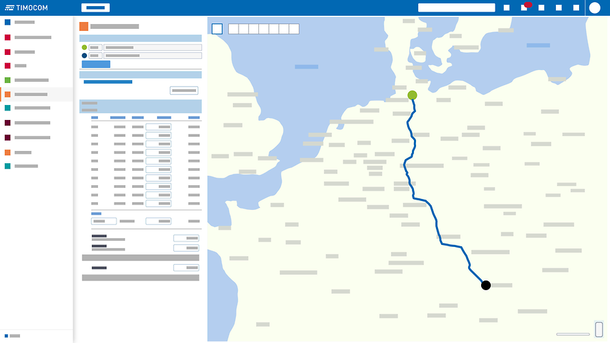 TIMOCOM Marketplace truck route planning