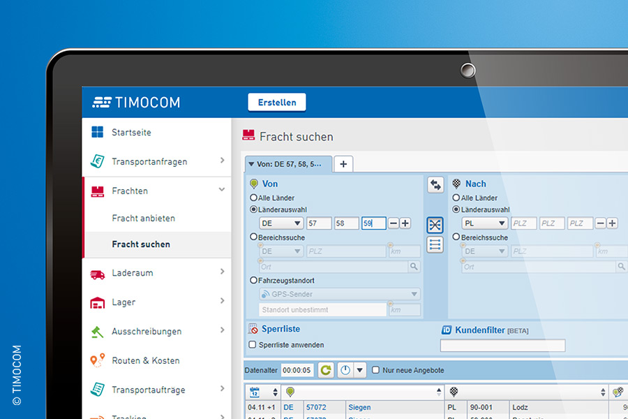 Plan successfully with TIMOCOM's freight exchange
