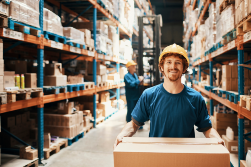 Smiling employee