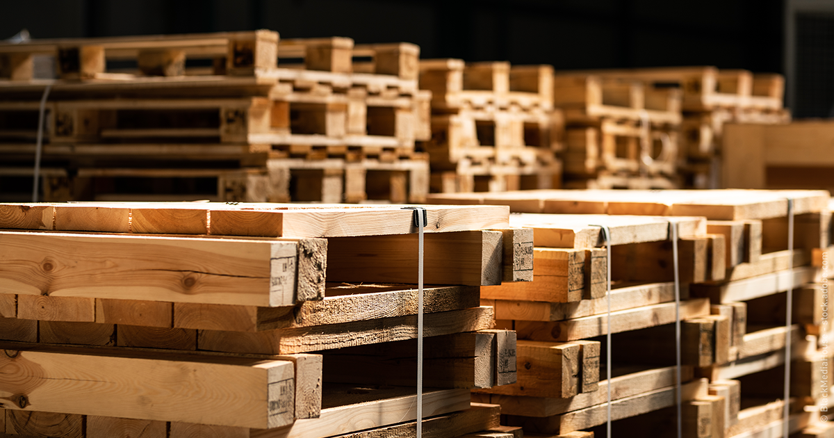 Pallets on a trailer
